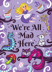 Print with characters from Alice in wonderland
