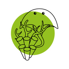 Marine stingray isolated icon vector illustration design