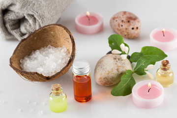 Fototapeta na wymiar Aroma oil for aromatherapy, spa concept