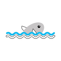 sea fish swiming icon vector illustration design