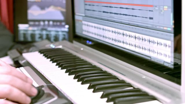 Playing Keyboard.