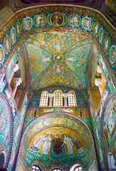 Fototapeta na wymiar The ancient treasures of sacred art in Ravenna