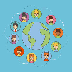 Applications people network icon vector illustration design graphic