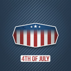 Realistic 4th of July Independence Day Banner