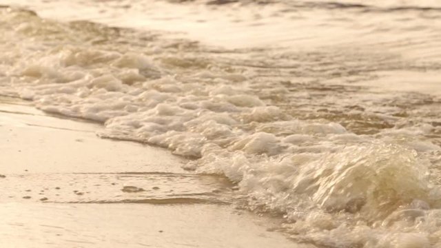 Waves on a sandy beach