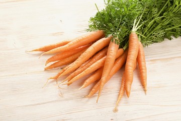 carrot on wooden background