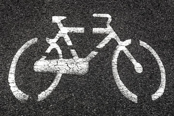 Sign of a bicycle
