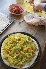 making the pizza at home