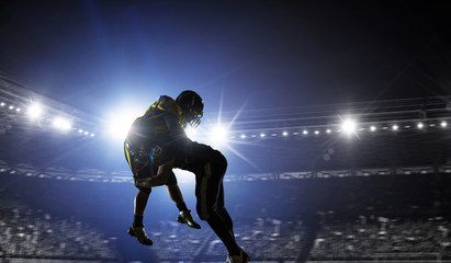 Battle for the ball. Mixed media