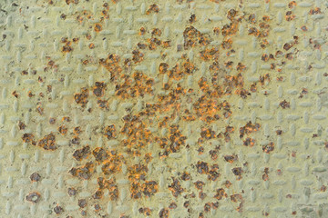 Alte Metallplatte mit Rost