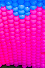 The multicolored balloons for decoration in the carnival.