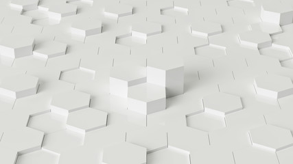 White Hexagon Background