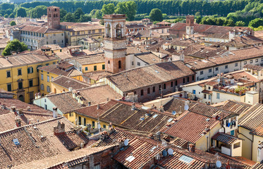 Obraz premium old architecture in Lucca, tuscany, italy
