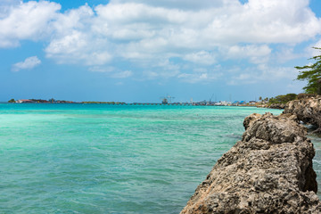 Aruba- view of Port from Mangel Halto