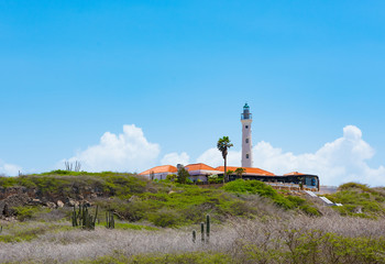 Fototapeta na wymiar Aruba- Noord Lighthouse