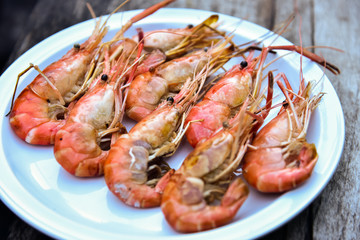 Grilled shrimps