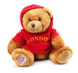 toy teddy isolated on white background