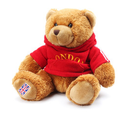 toy teddy isolated on white background