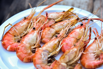 Grilled shrimps