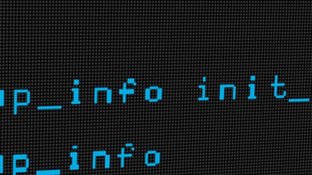 Hacker code running down a computer screen terminal