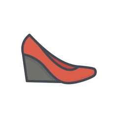Women shoes colored icon