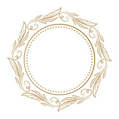 Vector floral vintage frame