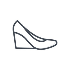 Women shoes line icon