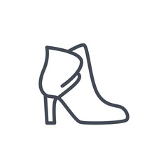 Women shoes line icon