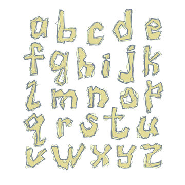 latin alphabet. vector isolated font