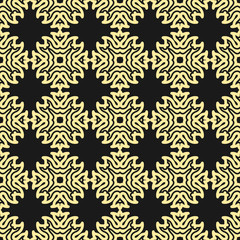 Seamless vintage wallpaper pattern. Ornamental decorative background. Vector template can be used for design of wallpaper, fabric, oilcloth, textile, wrapping paper and other design