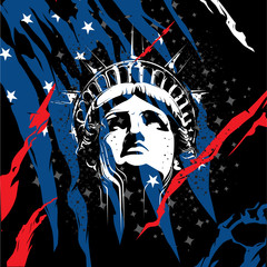 Statue of Liberty Head Vector © VARVART