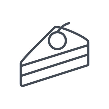 recommend clip art: Pie Slice Food Bakery line icon