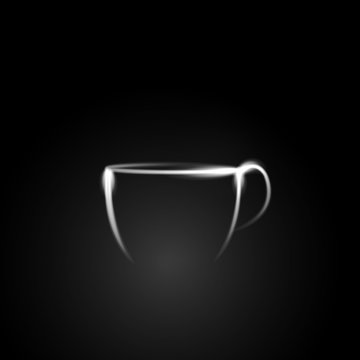 Coffee cup 3D vector background abstract