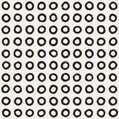 Hand drawn style ethnic seamless pattern. Abstract geometric tiling background in black and white. Vector freehand doodle texture.