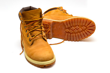 trekking boots isolated