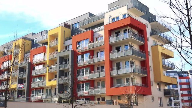 modern high-rise block of flats - sunny day