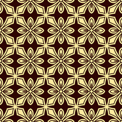 Seamless vintage wallpaper pattern. Ornamental decorative background. Vector template can be used for design of wallpaper, fabric, oilcloth, textile, wrapping paper and other design