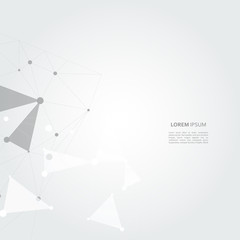 Abstract connection structure. Vector science background