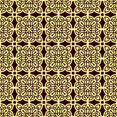 Seamless vintage wallpaper pattern. Ornamental decorative background. Vector template can be used for design of wallpaper, fabric, oilcloth, textile, wrapping paper and other design