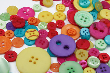 Buttons for craft, loose, different colors and sizes