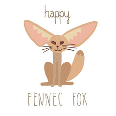 Happy fennec fox