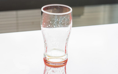 Glass of cold beer on a white background. Clipping path.