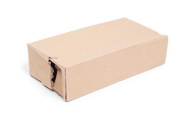 Damaged cardboard box