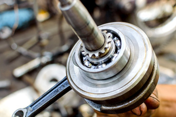 Stainless ball bearing on drive shaft