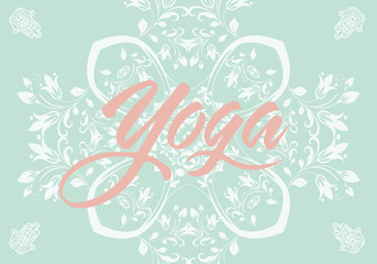 Yoga background with mandala