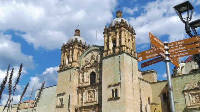 Church of Santo Domingo de Guzman. Oaxaca, Mexico Dolly Shot