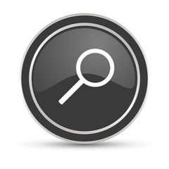 Schwarzer Button - Lupe Suche