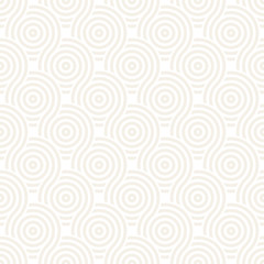 Vector seamless geometric pattern composed with circles and lines. Modern stylish rounded stripes texture. Repeating abstract background