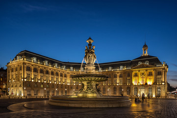 Fototapeta na wymiar Place de Bourse in Bordeaux south west France