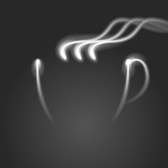 Coffee cup 3D vector background abstract